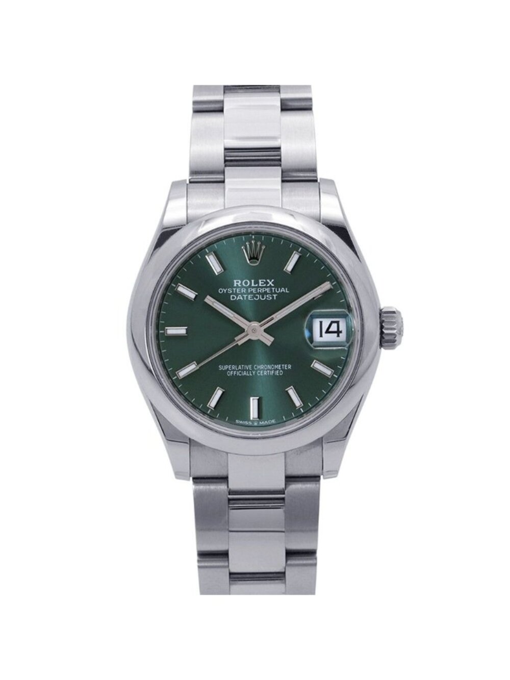 Rolex Datejust 31 Roulette Watch Mint Green Dial